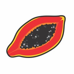 Papaya Vector Icon
