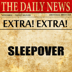 sleepover, newspaper article text