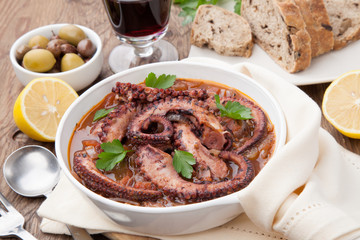 Octopus and Red Wine Stew