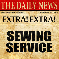 sewing service, newspaper article text