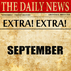 september, newspaper article text