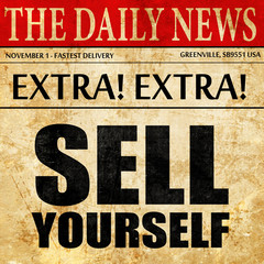 sell yourself, newspaper article text