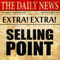 selling point, newspaper article text