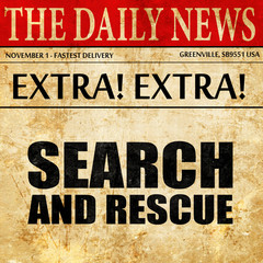 search and resue, newspaper article text