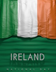 Flag Ireland render, Irish Flag (3D Render)