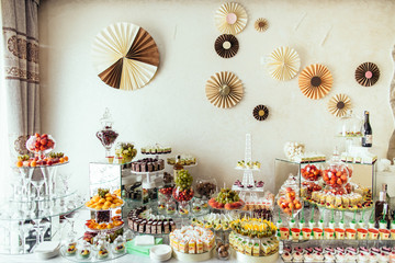 Delicious fruit cake with lemon cream