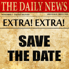 save the date, newspaper article text