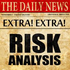 risk analysis, newspaper article text