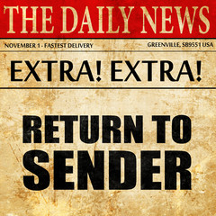 return to sender, newspaper article text