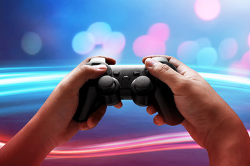 Playing video games