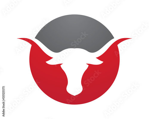 red bull taurus logo template vector icon illustration stock image