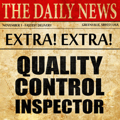 quality control inspector, newspaper article text