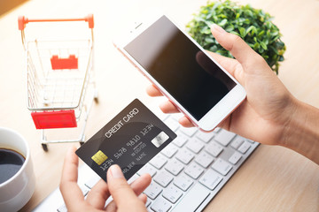 mobile payment ,online shopping  concept