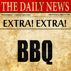 Obraz premium barbecue sign background, newspaper article text