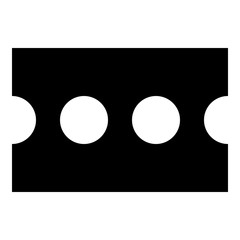 Ticket_Online icon - Flat design, glyph style icon - Filled black
