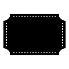 Ticket_Online icon - Flat design, glyph style icon - Filled black