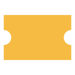 Ticket_Online icon - Flat design, glyph style icon - Colored