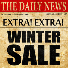 winter sale, newspaper article text