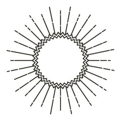 abstract art deco emblem with label vector illustration