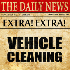 vehicle cleaning, newspaper article text