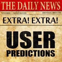 user predictions, newspaper article text