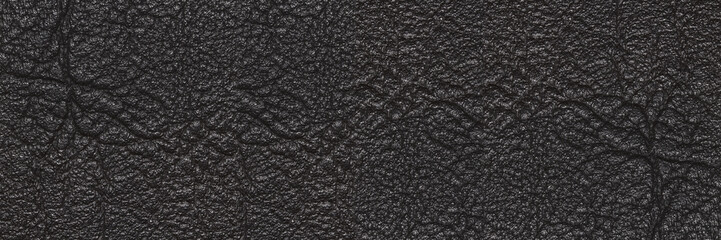 Fototapeta premium luxury horizontal black leather texture for pattern and backgrou