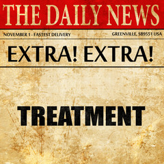 treatment, newspaper article text