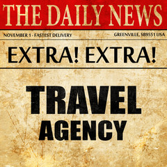 travel agency, newspaper article text