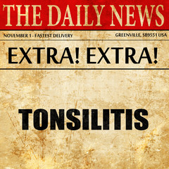 tonsilitis, newspaper article text
