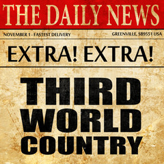 third world country, newspaper article text