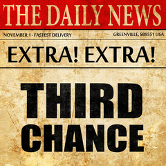 third chance, newspaper article text
