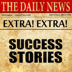 success stories, newspaper article text