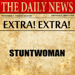 stuntwoman, newspaper article text