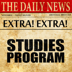 studies program, newspaper article text