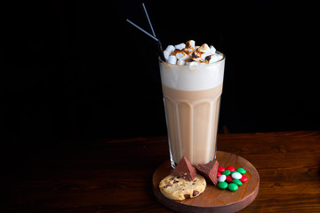 Iced coffee with chocolate ice cream
