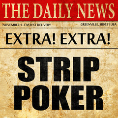 strip poker, newspaper article text