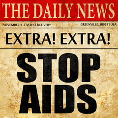 stop aids, newspaper article text
