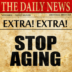 stop aging, newspaper article text