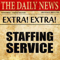 staffing service, newspaper article text