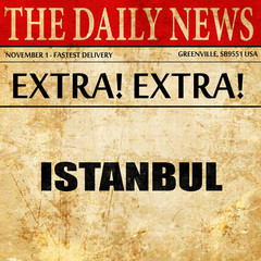 istanbul, newspaper article text