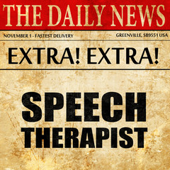 speech therapist, newspaper article text