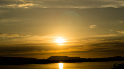 The sunset View in the evening time 