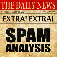 spam analysis, newspaper article text