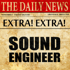 sound engineer, newspaper article text