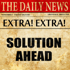 solution ahead, newspaper article text