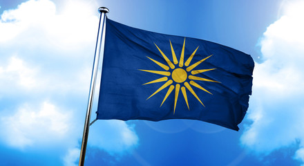 Macedonia flag, 3D rendering