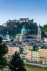 Fototapeta na wymiar Hohensalzburg Castle (Festung Hohensalzburg) in Salzburg, Austri