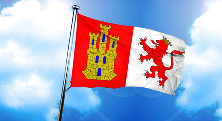 Caceres flag, 3D rendering