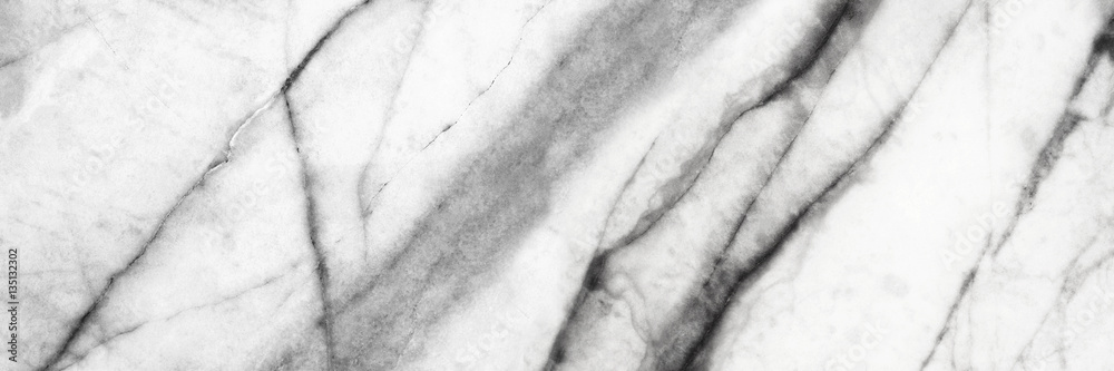 Poster horizontal white marble texture for pattern and background
