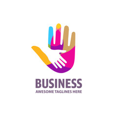 Family mother and baby hands. Care logo, togetherness concept logo. Union abstract hands logo. Hands closeup vector. Abstract hands logo